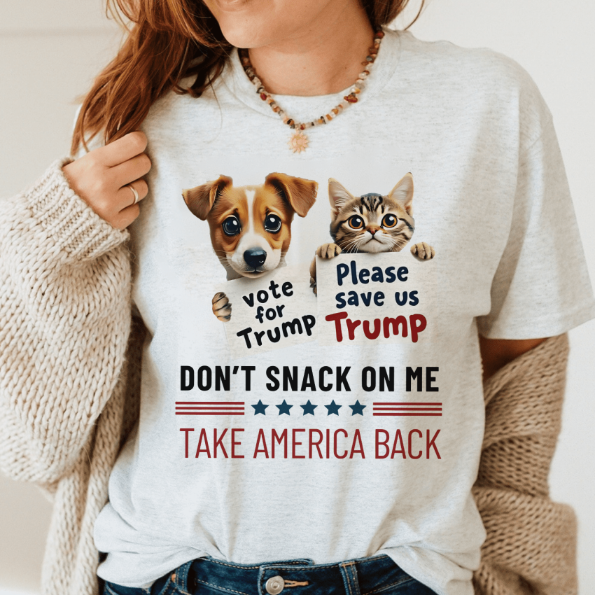 TRUMP don’t snack on me take American back shirt