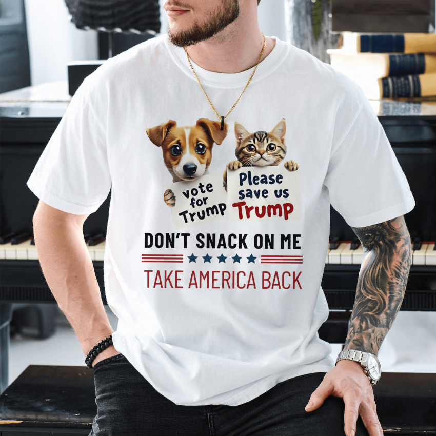 TRUMP don’t snack on me take American back shirt