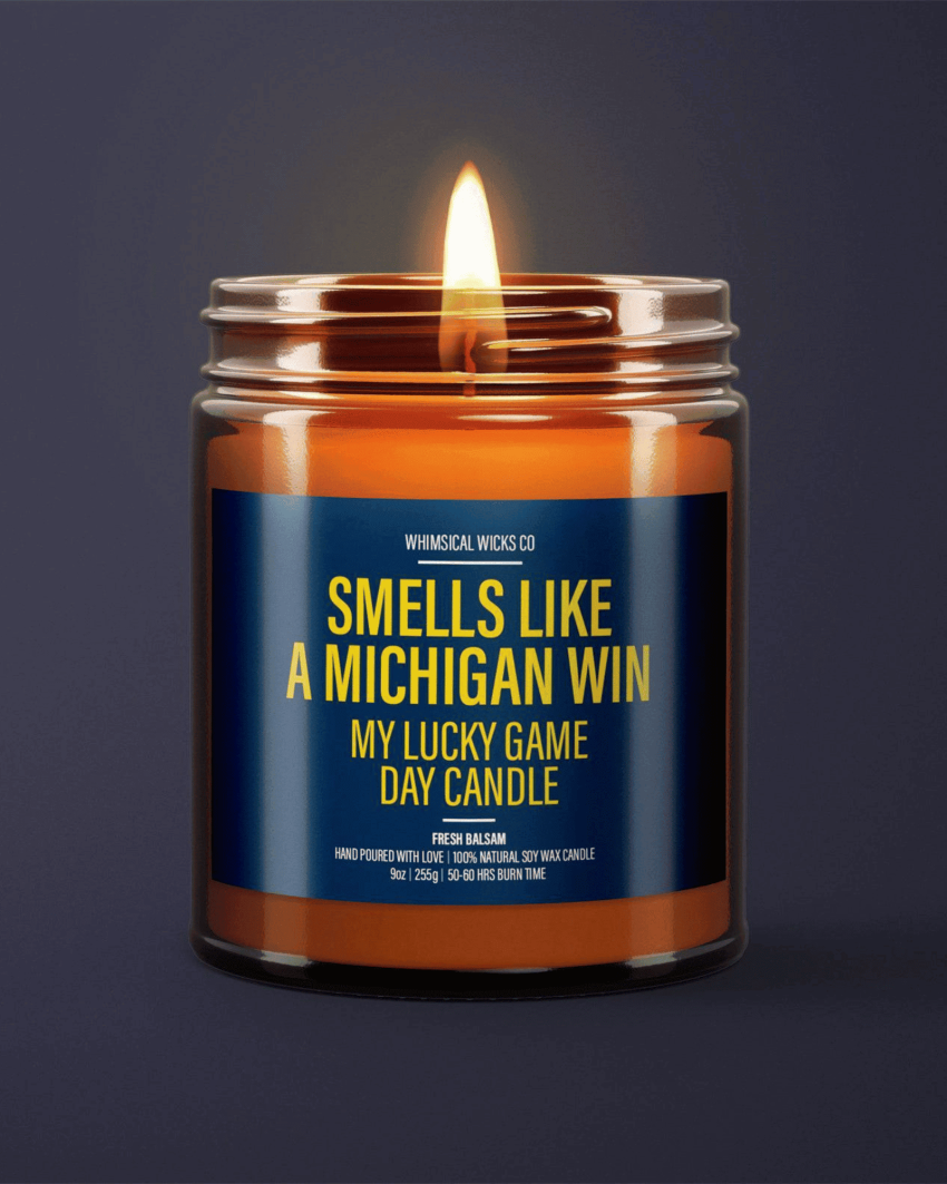 Smells Like A Michigan Win Candle | Football Candle