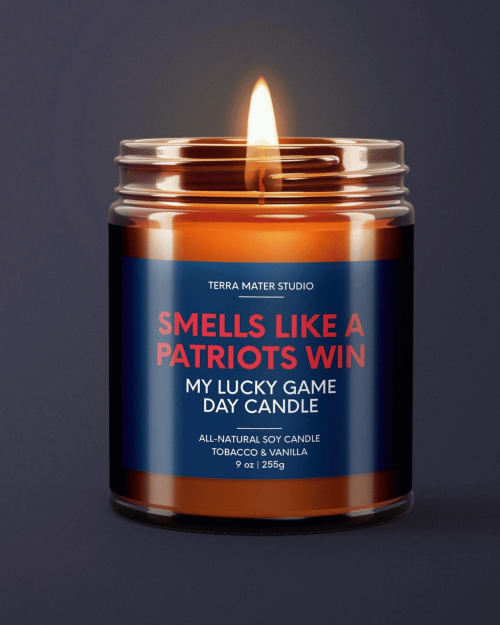 Smells Like A Patriots Win Candle | Patriots Gift