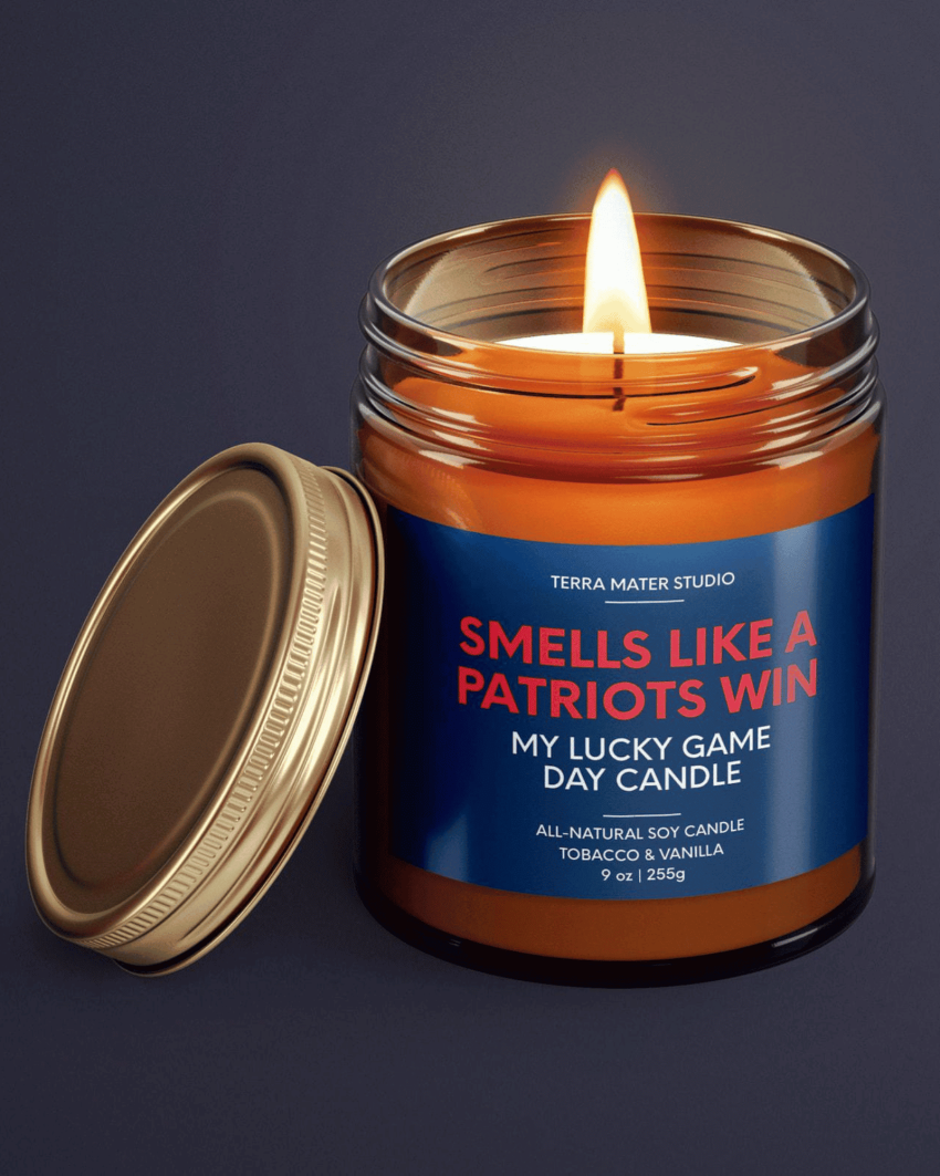 Smells Like A Patriots Win Candle | Patriots Gift