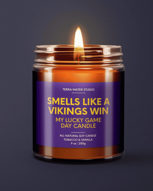 Smells Like A Vikings Win | Minnesota Lucky Game Day Candle