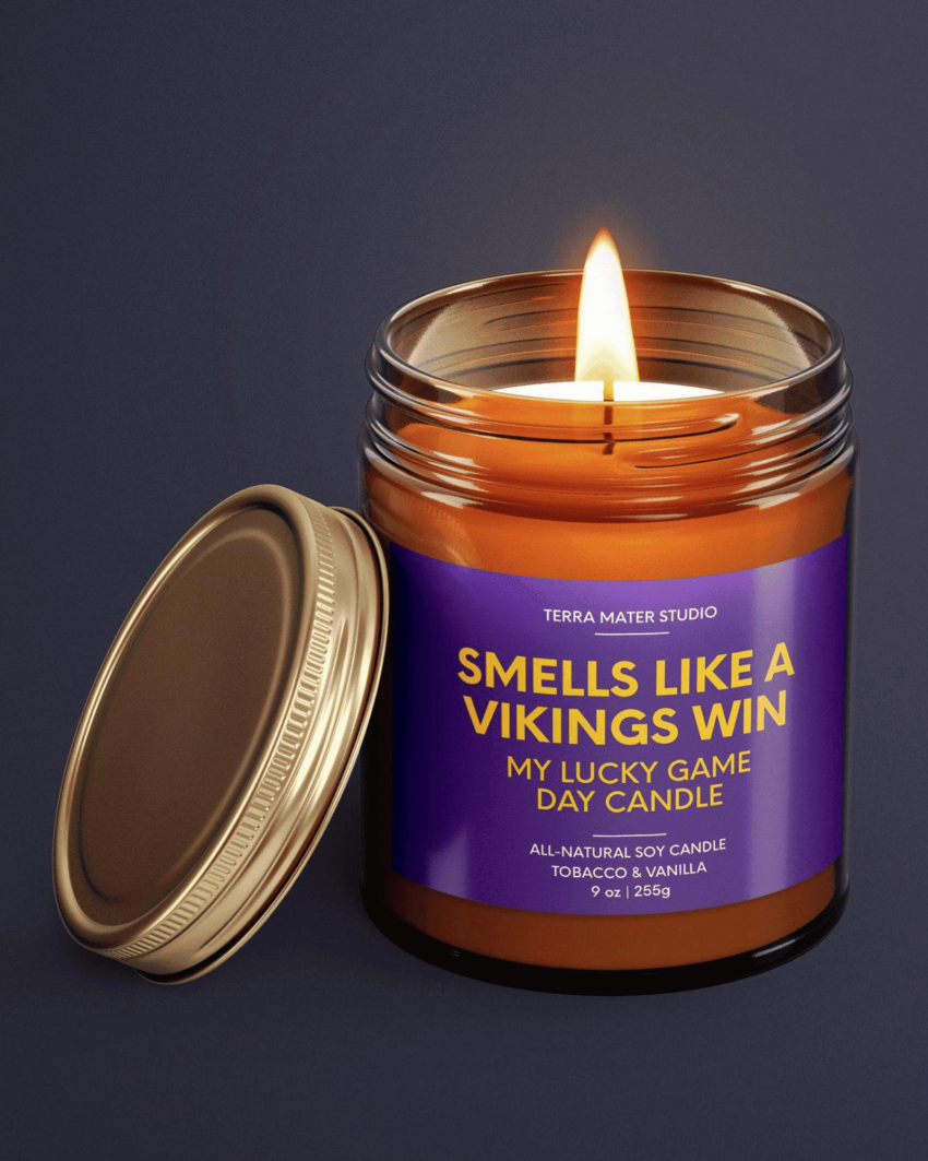 Smells Like A Vikings Win | Minnesota Lucky Game Day Candle