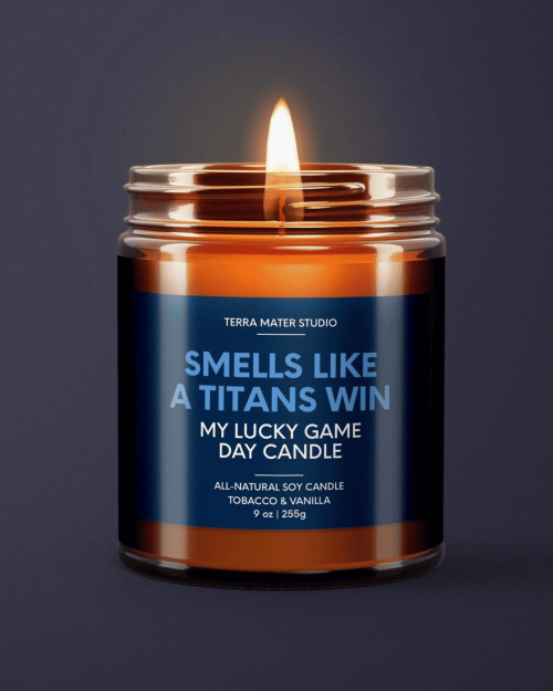 Smells Like A Titans Win Candle | Tennessee Lucky Game Day Candle