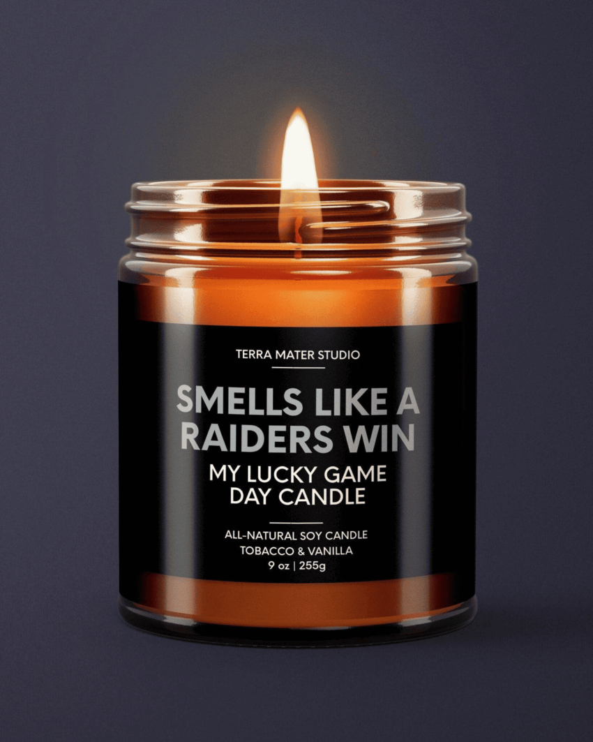 Smells Like A Raiders Win Candle | Raiders Fan Gift