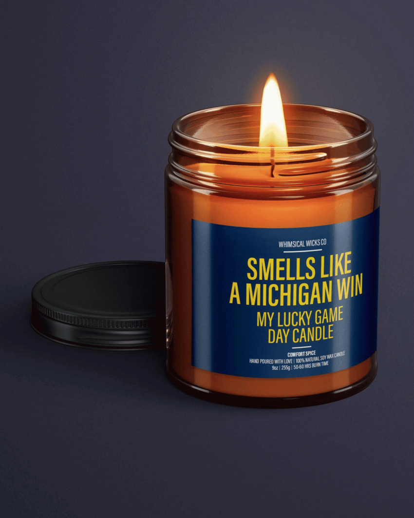 Smells Like A Michigan Win Candle | Football Candle