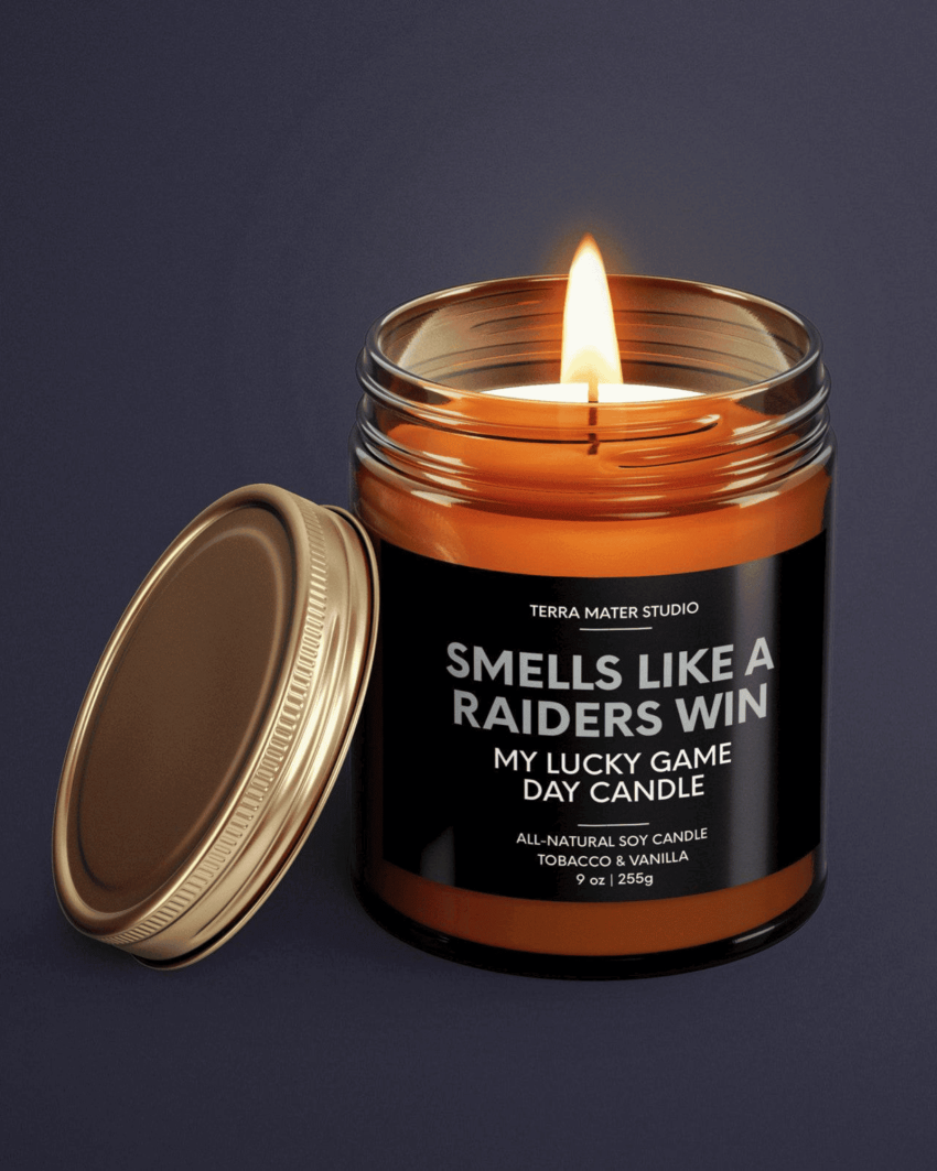 Smells Like A Raiders Win Candle | Raiders Fan Gift