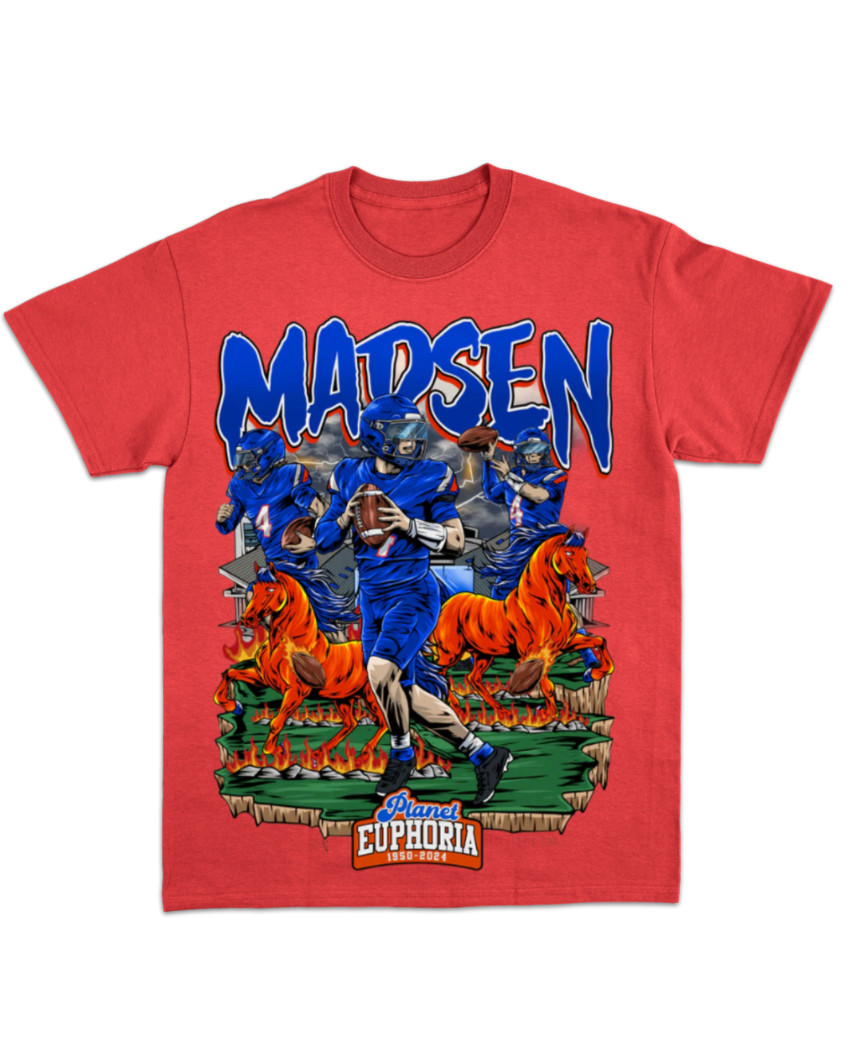 Maddux Madsen – #4 Quarterback NIL T-Shirt