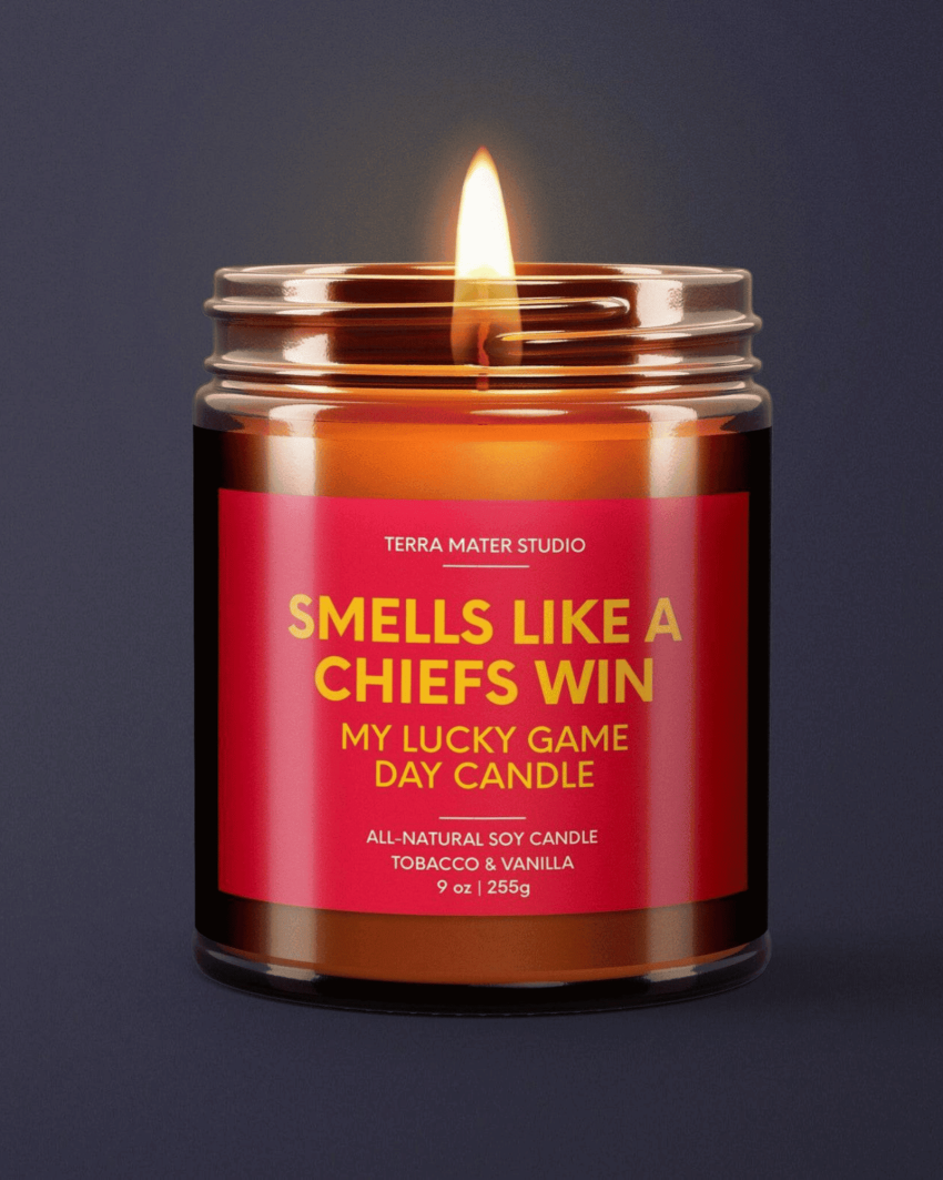 Smells Like A Chiefs Win Candle | Chiefs Fan Gift