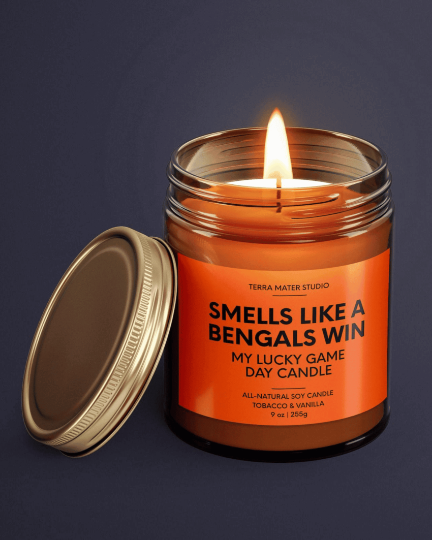 Smells Like A Bengals Win Candle | Unique Bengals Gift