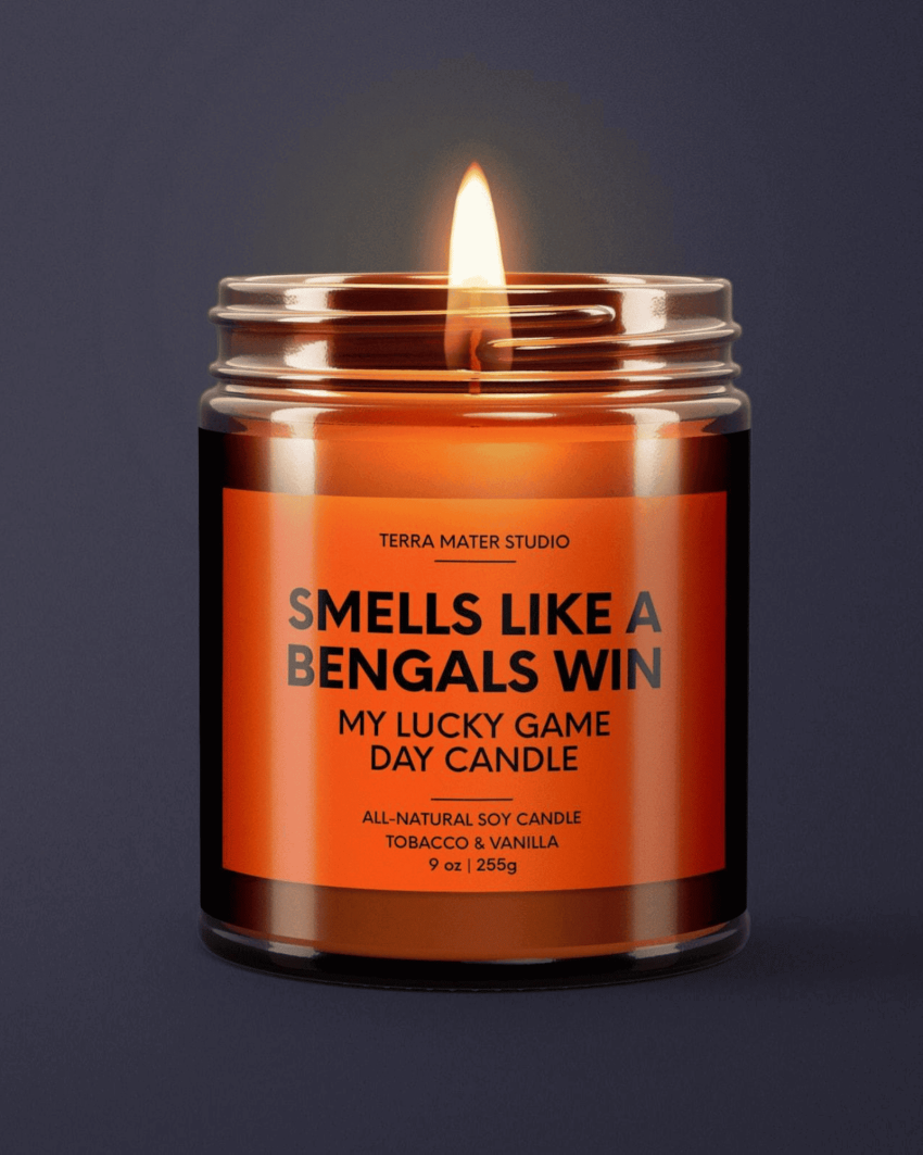 Smells Like A Bengals Win Candle | Unique Bengals Gift