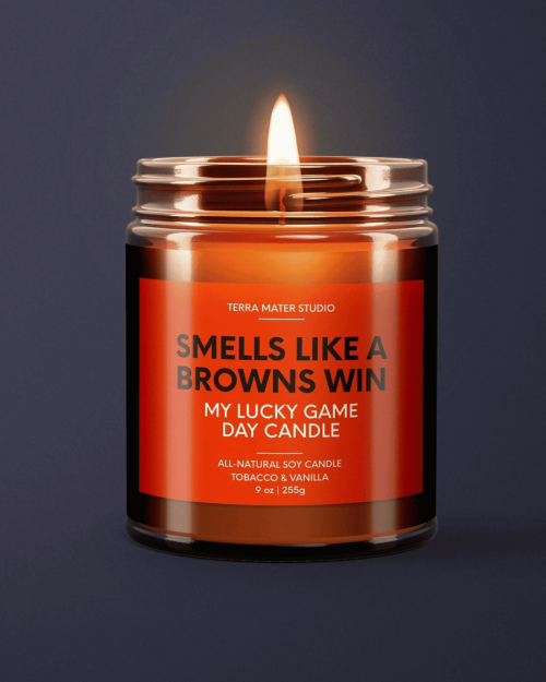 Smells Like A Browns Win Candle | Browns Fan Gift